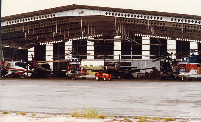 Lutong Airstrip Hangar circa 1980s.